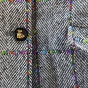 Herringbone Wooly Coat - Grey - doe a dear
