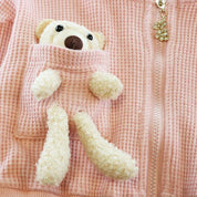Teddy Hooded Loungewear Set - Pink - doe a dear