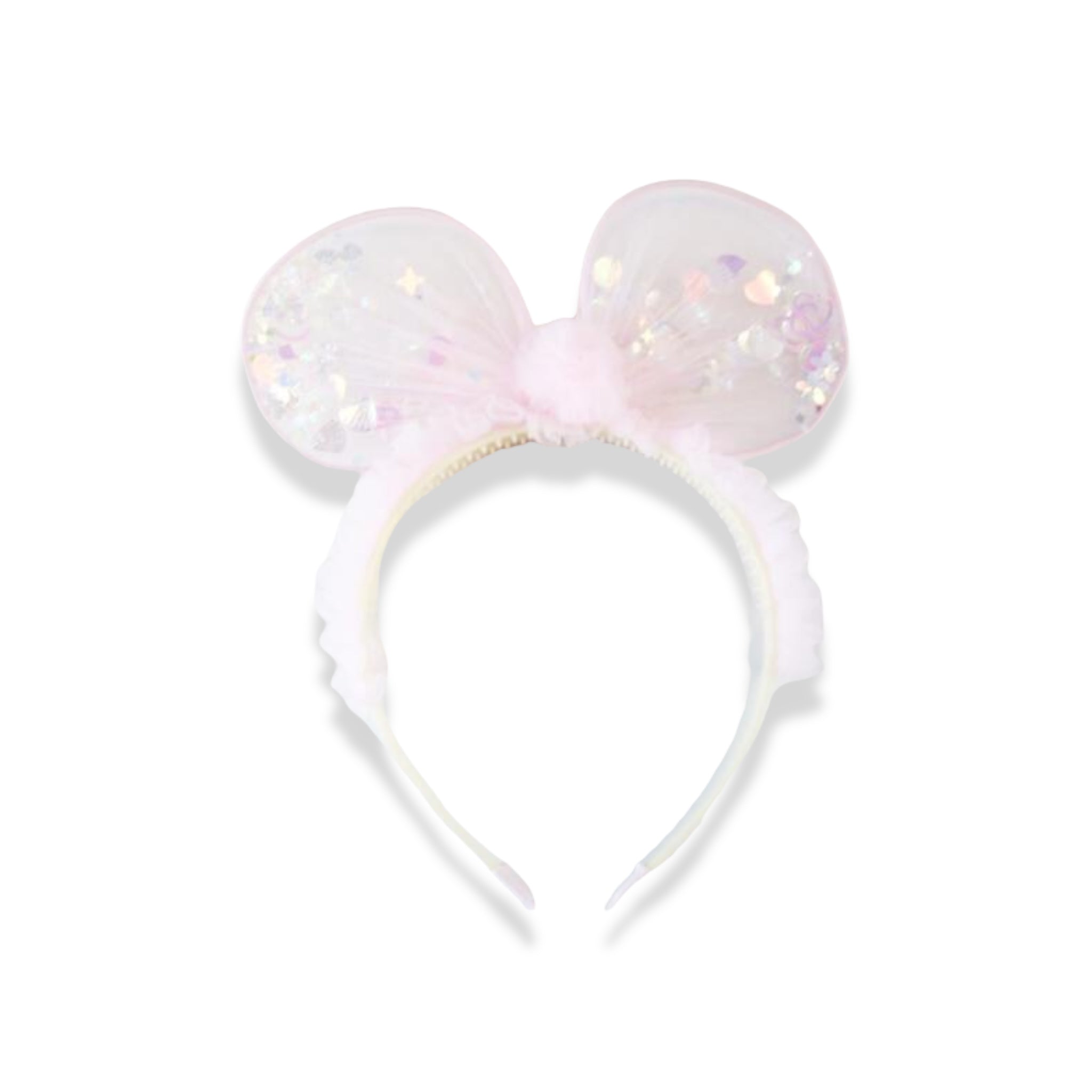 Mesh Mouse Ear Headband - Pink