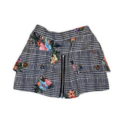 Floral Houndstooth Skort - doe a dear