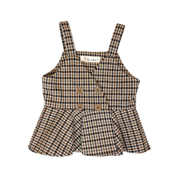 Brown Plaid Vest - doe a dear