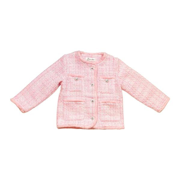 Pink Fur Trim Tweed Jacket - doe a dear