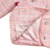 Pink Fur Trim Tweed Jacket - doe a dear