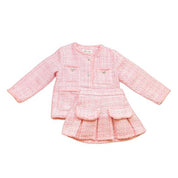Pink Fur Trim Tweed Jacket - doe a dear