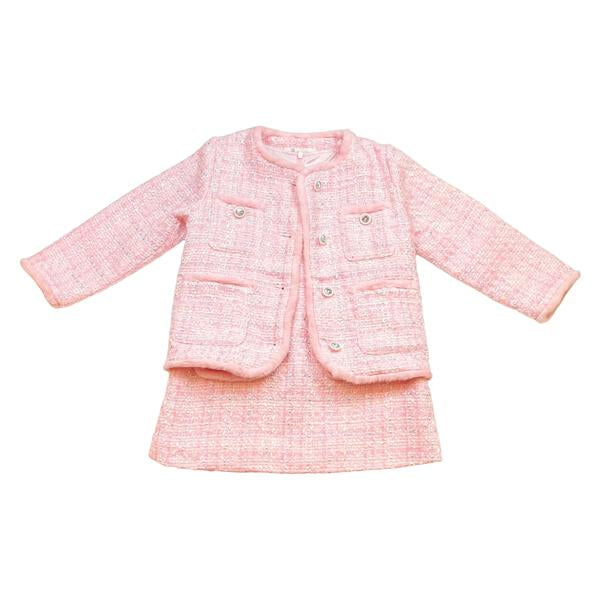Pink Fur Trim Tweed Jacket - doe a dear