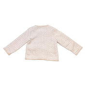 Pink Floral Lace Trim Tweed Jacket - doe a dear