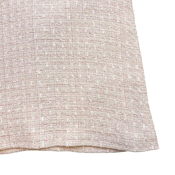 Pink Floral Lace Trim Tweed Dress - doe a dear