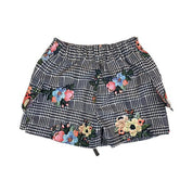 Floral Houndstooth Skort - doe a dear