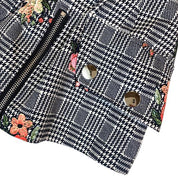 Floral Houndstooth Skort - doe a dear