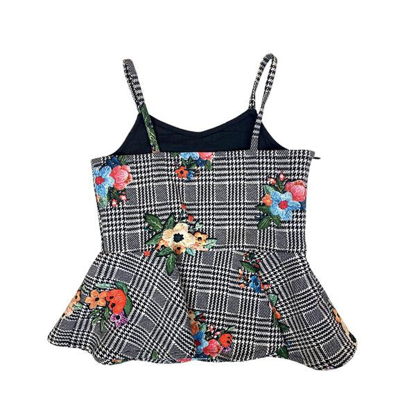 Floral Houndstooth Vest - doe a dear