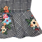 Floral Houndstooth Vest - doe a dear
