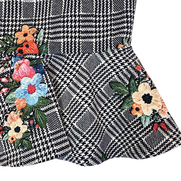 Floral Houndstooth Vest - doe a dear