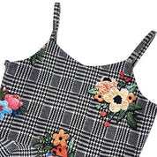 Floral Houndstooth Vest - doe a dear