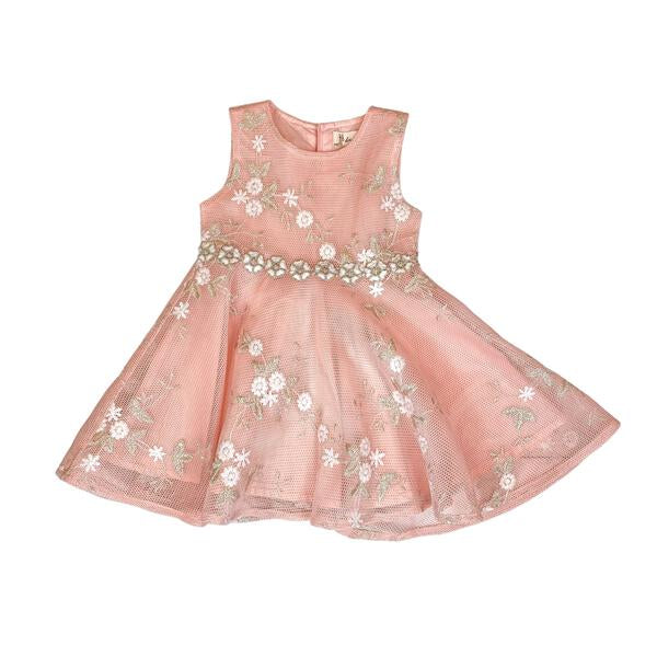 Floral Mesh Flare Dress - doe a dear