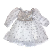 Glitter Snowflake Mesh Dress - doe a dear