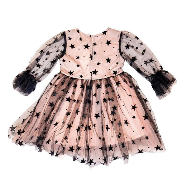 Pink Star Mesh Layered Dress - doe a dear