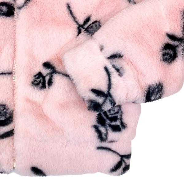 Rose Furry Hooded Jacket - doe a dear