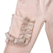 Cotton Lace Trim Single Pocket Joggers - doe a dear