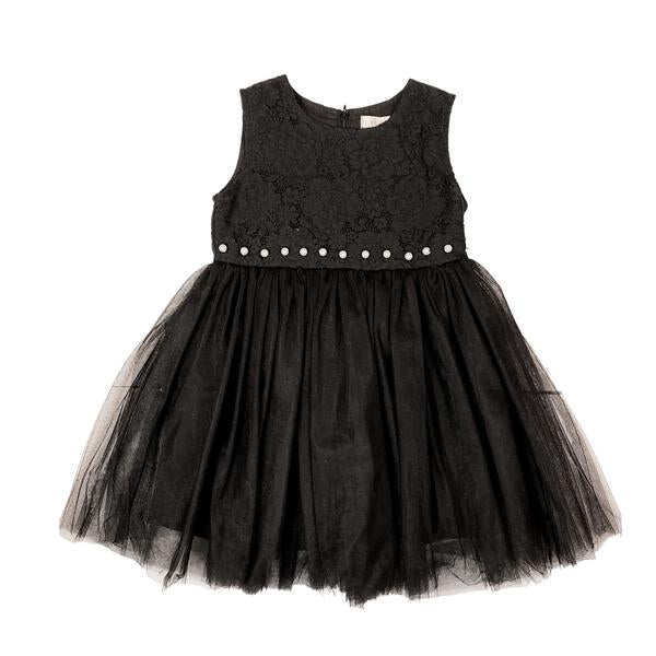Black Lace Bodice Tulle Dress - doe a dear