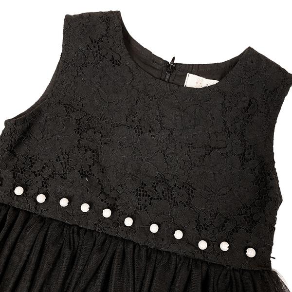 Black Lace Bodice Tulle Dress - doe a dear