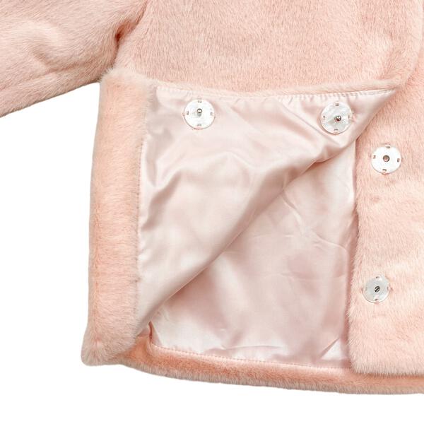 Embellished Trim Pink Fur Jacket - doe a dear
