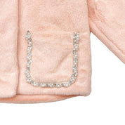 Embellished Trim Pink Fur Jacket - doe a dear