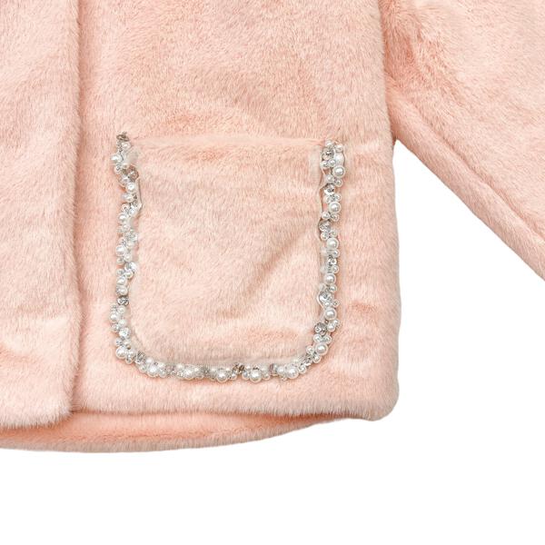 Embellished Trim Pink Fur Jacket - doe a dear