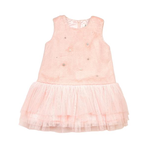 Embellished Pink Fur Dress - doe a dear