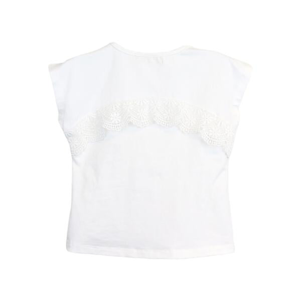 Pink Pearl Embellished Tee w/ Lace Back - doe a dear
