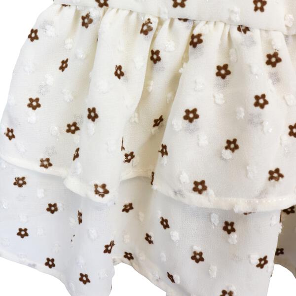Ruffle Trim Floral Beige Vest - doe a dear