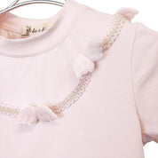 Pink 3D Angel Wings Trim Tee - doe a dear