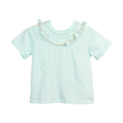 Green 3D Angel Wings Trim Tee - doe a dear