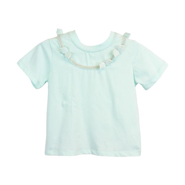 Green 3D Angel Wings Trim Tee - doe a dear