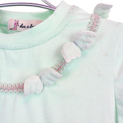 Green 3D Angel Wings Trim Tee - doe a dear