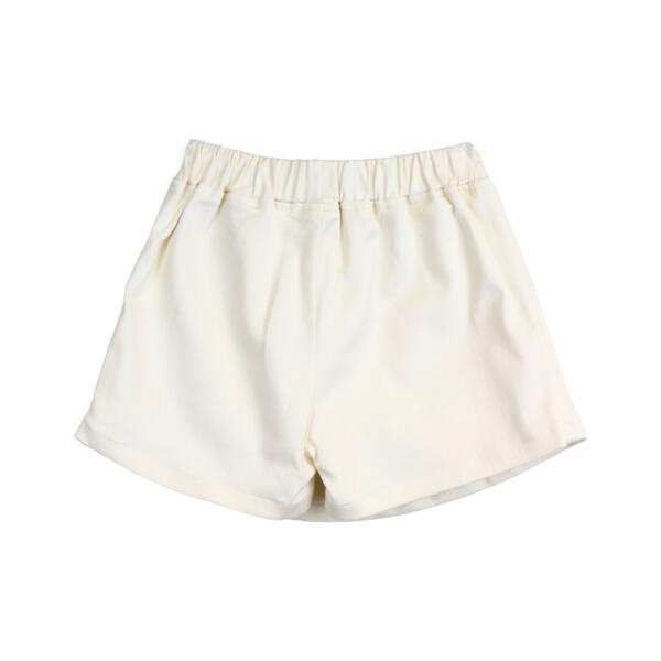 Beige Canvas Shorts w/ Front Wrap - doe a dear