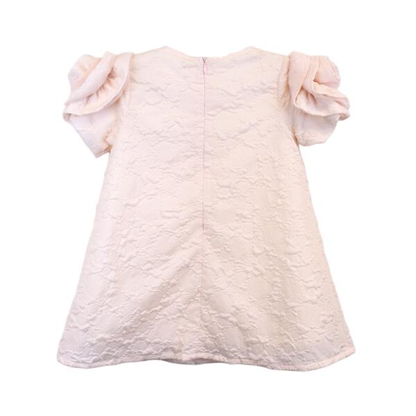 Pink 3D Cuff Floral Brocade Dress w/ Jewels - doe a dear
