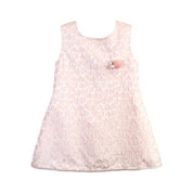 Pink Heart Brocade Dress w/ Brooch - doe a dear