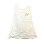 Ivory Heart Brocade Dress w/ Brooch - doe a dear