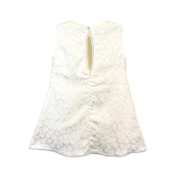 Ivory Heart Brocade Dress w/ Brooch - doe a dear