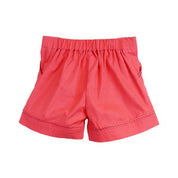 Crochet Trim Front Pleat Red Shorts - doe a dear