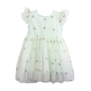 Green Hearts Embroidery Dress - doe a dear