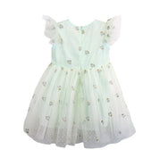 Green Hearts Embroidery Dress - doe a dear