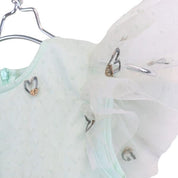 Green Hearts Embroidery Dress - doe a dear