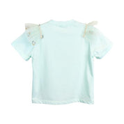 Green Hearts Mesh Trim Tee - doe a dear