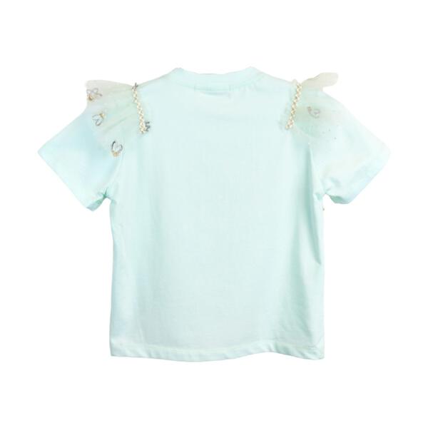 Green Hearts Mesh Trim Tee - doe a dear