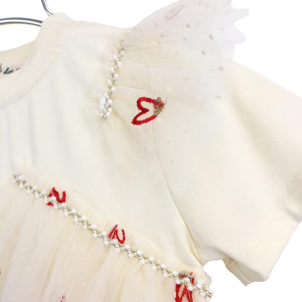 Yellow Hearts Mesh Trim Tee - doe a dear