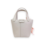 Grey Satchel Bag w/Scarf - doe a dear