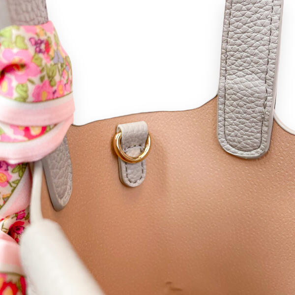 Grey Satchel Bag w/Scarf - doe a dear