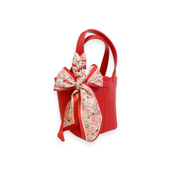 Red Satchel Bag w/ Scarf - doe a dear