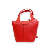 Red Satchel Bag w/ Scarf - doe a dear
